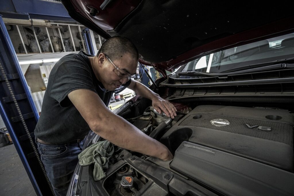 auto scrapping, oil change